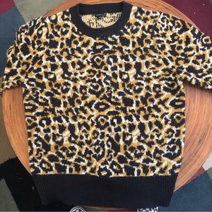 Who What Wear Leopard Print Pullover Sweater XXL